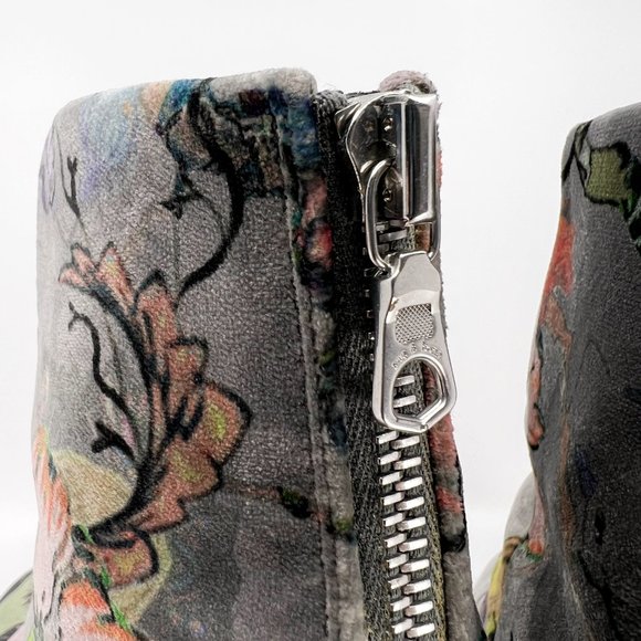 RAG & BONE Drea Floral Velvet Ankle Boot Size 39.5 US 9.5 Box/Dust Cover Italy - Picture 5 of 11